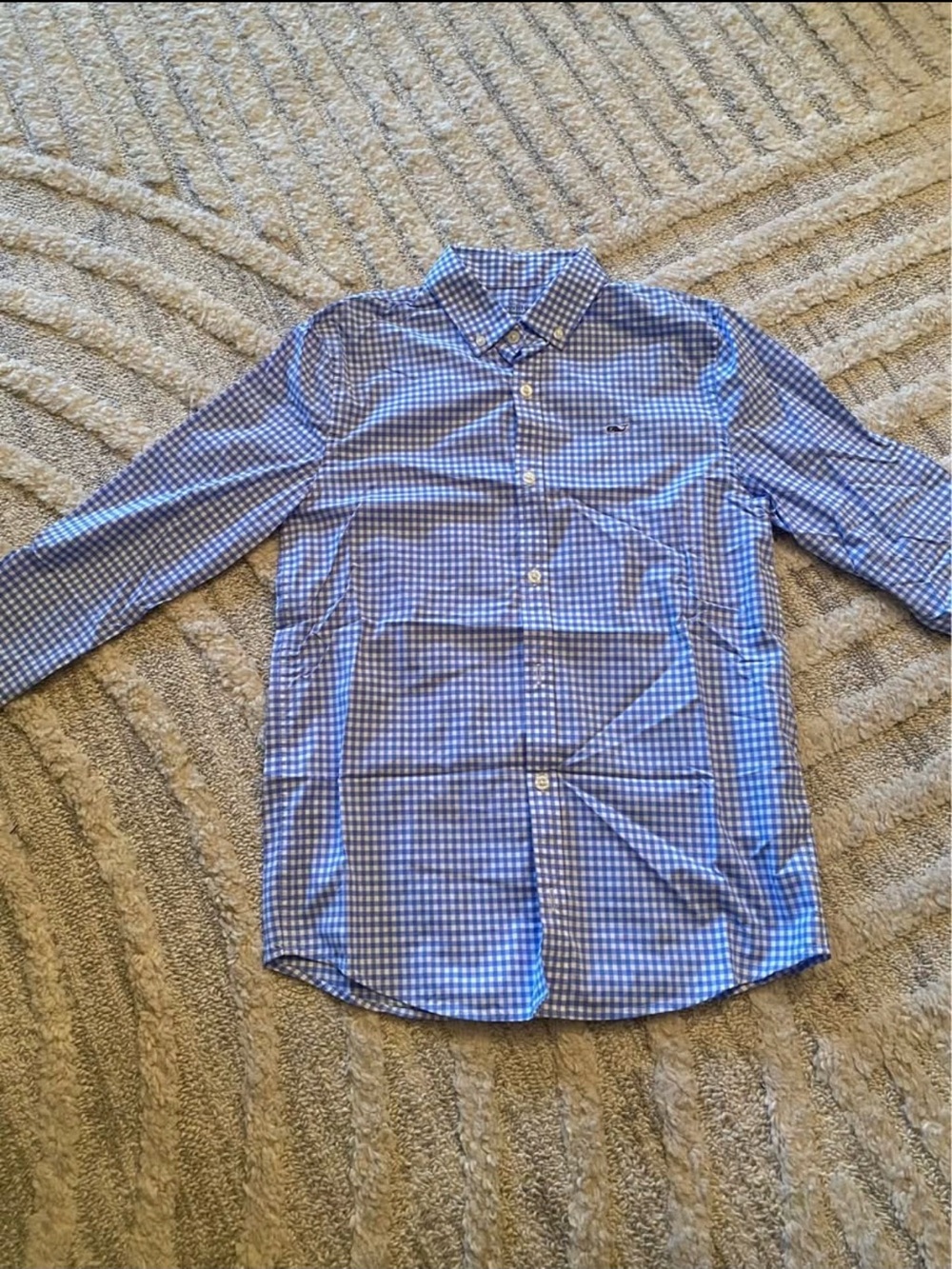 Vineyard Vines Blue Gingham Button-Down Shirt - Kids